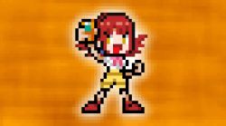 Rule 34 | 1girl, animated, digimon, digimon xros loader, digimon xros wars, hinomoto akari, low twintails, pixel art, red hair, solo, twintails, video, yellow eyes