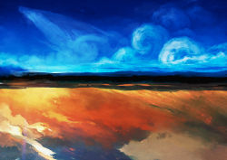 Rule 34 | chitose rin, cloud, field, no humans, original, reflection, rel, scenery, sky