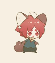 Rule 34 | 1boy, ahoge, animal ears, animated, animated gif, black footwear, black pants, blue shirt, blue sleeves, blush stickers, chibi, chinese commentary, coin, commentary request, fox ears, fox tail, full body, grey sleeves, holed coin, layered sleeves, long sleeves, looking ahead, looping animation, male focus, marking on cheek, open mouth, original, pants, red eyes, red hair, red scarf, scarf, shirt, shoes, short hair, short over long sleeves, short sleeves, simple background, smile, solo, tail, yellow background, zzennn