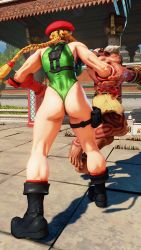 Rule 34 | 1boy, 3d, antenna hair, ass, bare shoulders, blonde hair, blue sky, braid, breasts, cammy white, covered navel, curvy, fighting, gloves, green leotard, groin, hat, highleg, highleg leotard, highres, huge ass, large breasts, leotard, long hair, red gloves, red hat, ryona, screencap, shiny clothes, skindentation, sky, solo, street fighter, street fighter v, thighs, third-party edit, thong leotard, twin braids, very long hair, wide hips