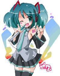 Rule 34 | hatsune miku, neibii, sketch, solo, spring onion, thighhighs, twintails, vocaloid