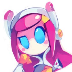 Rule 34 | 1girl, artist request, blue eyes, female focus, kirby: planet robobot, kirby (series), long hair, lowres, nintendo, no mouth, pink hair, solo, susie (kirby)