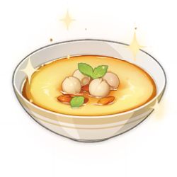 Rule 34 | artist request, bowl, commentary, custard, dessert, english commentary, food, food focus, game cg, genshin impact, leaf, lotus seeds, lowres, mint, no humans, official art, simple background, sparkle, still life, third-party source, transparent background