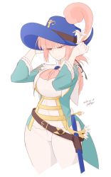 Rule 34 | 1girl, ascot, blush, braid, chevalier d&#039;eon (fate), chevalier d&#039;eon (fate) (cosplay), cosplay, edamame1555, fate/grand order, fate (series), florence nightingale (fate), flower, gloves, hat, highres, lily (flower), pants, pink eyes, pink hair, rapier, solo, sword, weapon, white gloves