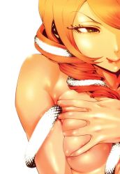 Rule 34 | 10s, 1girl, absurdres, breasts, covering privates, covering breasts, highres, hiramoto akira, official art, prison school, solo, takenomiya kate, tongue