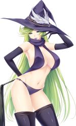 Rule 34 | 1girl, aqua eyes, armpits, ass, atelier kaguya, avril berkley, boots, breasts, choco chip, collarbone, colored skin, elbow gloves, game cg, gloves, green eyes, green hair, hat, highres, large breasts, lipstick, long hair, looking at viewer, love x holic ~miwaku no otome to hakudaku kankei~, makeup, nail polish, navel, revealing clothes, shiny skin, smile, solo, teacher, underwear, white skin, witch