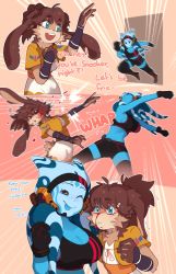 Rule 34 | 2girls, alien, blood, blue skin, breasts, colored skin, furry, highres, justrube, lop (star wars), multiple girls, rabbit ears, star wars, star wars: visions, tongue