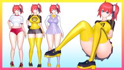 Rule 34 | 1girl, 3d, aiba ami, blue eyes, digimon, digimon story: cyber sleuth, female focus, goggles, goggles on head, highres, long hair, red hair, sidetail, solo