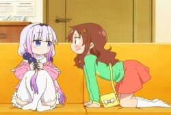Rule 34 | anime screenshot, child, kanna kamui, kobayashi-san chi no maidragon, saikawa riko, thighhighs, white thighhighs