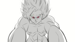 Rule 34 | animated, couple, dragon ball, funsexydragonball, gohan beast, highres, husband and wife, muscular, muscular male, pov, red eyes, sound, spot color, tagme, tempting, videl, video