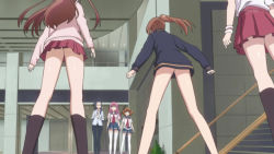 Rule 34 | 6+girls, bare legs, female focus, jacket, long sleeves, multiple girls, naked jacket, no pants, saki (manga), takakamo shizuno, track jacket