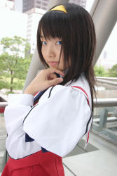 Rule 34 | cosplay, hairband, himemiya chikane, kannazuki no miko, matsunaga ayaka, photo (medium), pleated skirt, sailor, school uniform, serafuku, skirt
