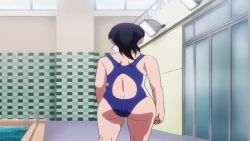 Rule 34 | 1girl, animated, ass, bad aspect ratio, competition swimsuit, from behind, highres, legs, one-piece swimsuit, ponytail, shuumatsu no harem, solo, sound, swimsuit, thighs, toudou akira (shuumatsu no harem), video, walking