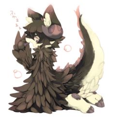 Rule 34 | androgynous, black hair, closed eyes, full body, furry, gender request, horns, inumimi-syndrome, short hair, simple background, single horn, solo, tears, white background, yawning