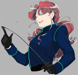 Rule 34 | 1boy, bishoujo senshi sailor moon, black gloves, brown hair, gloves, grey background, half-closed eyes, heart, index finger raised, low ponytail, lycoriscoris0813 (12), male focus, open mouth, parted bangs, riding crop, simple background, solo, teeth, uniform, upper body, zoisite (sailor moon)