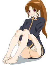 Rule 34 | 1girl, bare legs, barefoot, bottomless, long sleeves, no pants, saki (manga), takakamo shizuno