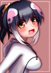 Rule 34 | 1girl, african penguin (kemono friends), black hair, highres, hikarikmy, kemono friends, kemono friends v project, long hair, ponytail, simple background, solo, virtual youtuber