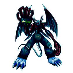 Rule 34 | claws, demon, digimon, mark of evil, mask, solo, spikes, tail, vampire, venomvamdemon, vr-venom, wings