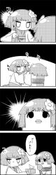Rule 34 | 1girl, 4koma, bound, brush, comic, drawing, drawing on another&#039;s face, female focus, flower, greyscale, hair flower, hair ornament, hand mirror, hieda no akyuu, highres, japanese clothes, kimono, kneeling, long image, long sleeves, mirror, monochrome, obi, open mouth, sash, shaded face, short hair, sweat, tall image, tani takeshi, tied up (nonsexual), tissue, tissue box, touhou, translation request, wide sleeves, yukkuri shiteitte ne