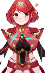Rule 34 | 1girl, breasts, gmais2514, large breasts, pyra (xenoblade), red eyes, red hair, short hair, shorts, solo, xenoblade chronicles (series), xenoblade chronicles 2