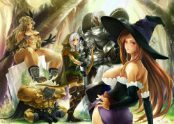 Rule 34 | 3boys, 4girls, amazon (dragon&#039;s crown), armlet, armor, ass, bare shoulders, beard, belt, blonde hair, blue eyes, boots, bow (weapon), braid, breasts, brown eyes, brown hair, circlet, cloak, detached sleeves, dragon&#039;s crown, dress, dwarf (dragon&#039;s crown), elf, elf (dragon&#039;s crown), facial hair, fairy, feathers, fighter (dragon&#039;s crown), gloves, green eyes, halberd, hat, helmet, highres, hood, knight, large breasts, long hair, multiple boys, multiple girls, muscular, palch (hugo), pointy ears, polearm, pteruges, shorts, side slit, sorceress (dragon&#039;s crown), strapless, strapless dress, sword, tattoo, thigh boots, thighhighs, twin braids, v, vanillaware, weapon, white hair, witch hat, wizard (dragon&#039;s crown)