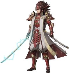 Rule 34 | 1boy, 3d, arm guards, armor, armored boots, boots, brown eyes, brown hair, electricity, fire emblem, fire emblem fates, fire emblem warriors, full body, gloves, highres, holding, holding sword, holding weapon, katana, long hair, looking away, male focus, mask, nintendo, official art, raijinto (fire emblem), ryoma (fire emblem), sheath, solo, standing, sword, transparent background, weapon