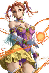 Rule 34 | 1girl, breasts, cleavage, divine bustier (dq), dragon quest, dragon quest viii, highres, jessica albert, large breasts, orange hair, solo, twintails