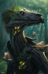 artist_name bird brian_valeza commentary day email_address english_commentary fantasy forest grass highres looking_to_the_side nature no_humans original outdoors plant_monster solo tree upper_body