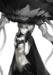 Rule 34 | 10s, 1girl, absurdres, abyssal ship, black gloves, bodysuit, breasts, closed mouth, cowboy shot, epressionless, gloves, grey eyes, grey hair, greyscale, gyup91, hair between eyes, hand on own cheek, hand on own face, highres, kantai collection, leotard, looking at viewer, monochrome, pale skin, short hair with long locks, simple background, small breasts, solo, white background, white leotard, wo-class aircraft carrier