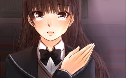 Rule 34 | 1girl, amagami, ayatsuji tsukasa, bad id, bad pixiv id, brown eyes, brown hair, long hair, meron, school uniform, solo, tears, yureisan