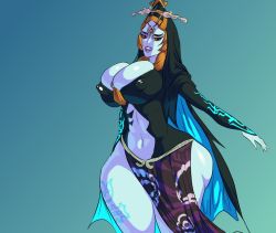 Rule 34 | 1girl, blush, breasts, huge breasts, jay-marvel, midna, midna (true), nintendo, spoilers, the legend of zelda, the legend of zelda: twilight princess, thick thighs, thighs, wide hips