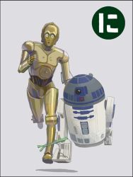Rule 34 | c-3po, droid, jumping, r2-d2, robot, star wars, tagme