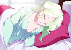 Rule 34 | 1girl, bed, diana cavendish, female focus, jcm2, little witch academia, long hair, sleeping, solo, tagme, trigger (company)