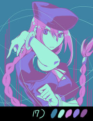 Rule 34 | 00s, 1girl, braid, hat, limited palette, melty blood, mgk968, single braid, sion eltnam atlasia, solo, tsukihime, wire
