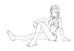 Rule 34 | 1girl, arm on knee, barefoot, breasts, digimon, digimon adventure 02, dress, feet, female focus, godofchaos, inoue miyako, large breasts, leg up, legs, lineart, long hair, looking at viewer, monochrome, navel visible through clothes, nipples, nipples through clothes, no shoes, no socks, see-through, simple background, sitting, sketch, smile, soles, solo, thighs, toes, uncensored, wet, wet clothes, wet dress, wet hair, white background