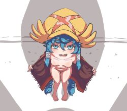 Rule 34 | absurdres, blue eyes, blue hair, digimon, hat, highres, looking at viewer, minervamon, minervamon x-antibody, twintails
