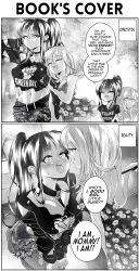 Rule 34 | 2koma, 4girls, backless dress, backless outfit, band shirt, bdsm, belt, breasts, collar, comic, crop top, denim, denim shorts, dress, ear piercing, earrings, english text, femdom, fishnet pantyhose, fishnets, green day, greyscale, grs-, heart, heart-shaped pupils, highres, holding, holding another&#039;s arm, holding leash, jewelry, kneeling, large breasts, leash, lgbt pride, merchandise, monochrome, multiple girls, original, pantyhose, piercing, ponytail, sharon (grs-), shirt, shorts, slave, speech bubble, spiked collar, spikes, symbol-shaped pupils, t-shirt, talia (grs-), torn clothes, yuri
