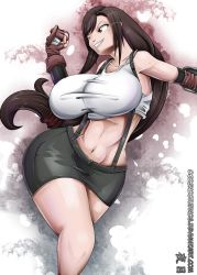 Rule 34 | 1990s (style), absurdres, breasts, curvy, final fantasy, final fantasy vii, highres, huge breasts, long hair, ojosnocturnos, tifa lockhart, wide hips