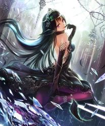 Rule 34 | 10s, 1girl, anklet, artist request, ballerina, black hair, broken glass, cygames, elbow gloves, feather trim, feathers, finger to mouth, frills, fur collar, glass, gloves, head wings, indoors, jewelry, long hair, looking at viewer, looking back, odile black swan, official art, pantyhose, red eyes, shadowverse, shingeki no bahamut, smirk, tiara, wing ears, wings