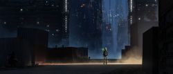 Rule 34 | 1girl, 3others, absurdres, asteroid ill, black jacket, black shorts, black thighhighs, boots, building, city, city lights, cityscape, commentary request, container, glowing, glowing eyes, green eyes, gun, hair between eyes, highres, holding, holding gun, holding weapon, hood, huge filesize, iz (asteroid ill), jacket, long hair, long sleeves, multiple others, neon trim, night, open clothes, open jacket, original, outdoors, shadow, shirt, shorts, solo focus, standing, thighhighs, weapon, white hair, white shirt, wide shot
