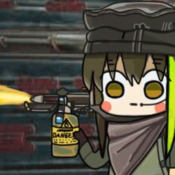 Rule 34 | 1girl, animated, animated gif, blowtorch, flammable sign, girls&#039; frontline, lowres, m4a1 (girls&#039; frontline)