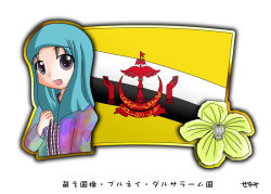 Rule 34 | 1girl, brunei, flag, head scarf, murakami senami