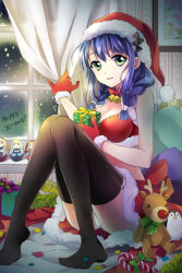 Rule 34 | 1girl, bell, bird, black thighhighs, blonde hair, blue eyes, bow, braid, breasts, candy, candy cane, character doll, cinia pacifica, cleavage, collar, confetti, curtains, food, fur trim, gift, gloves, green eyes, grin, hairband, hat, holding, linia pacifica, long hair, lowres, m-ca, matryoshka doll, mca (dessert candy), medium breasts, merry christmas, midriff, neck bell, open mouth, painting (object), panties, pantyshot, penguin, pink eyes, pinky out, polka dot, purple hair, reindeer, ribbon, rose pacifica, rudolph the red nosed reindeer, santa costume, santa hat, scarf, seron (sword girls), sitting, skirt, smile, snow, solid circle eyes, solo, stitches, striped, stuffed animal, stuffed penguin, stuffed toy, sword girls, thighhighs, twin braids, underwear, white panties