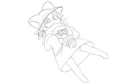 Rule 34 | 1other, absurdres, androgynous, highres, looking at viewer, monochrome, niko (oneshot), oneshot (game), purewhitekirino, simple background, sketch, tagme, white background