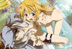 Rule 34 | 10s, 2girls, bath, blush, charlotte dunois, infinite stratos, laura bodewig, long hair, multiple girls, nude, nude filter, soap, tagme, third-party edit, water, wink