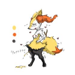 Rule 34 | 1girl, animal ears, animal hands, blush, braixen, breasts, closed eyes, creatures (company), feet, female focus, fox ears, fox tail, from side, full body, furry, furry female, game freak, gen 6 pokemon, nintendo, nipples, nude, open mouth, peeing, pokemon, pokemon (creature), pokemon xy, pussy, simple background, small breasts, solo, standing, stick, tail, takane (lovehatsune), tears, text focus, translation request, trembling, uncensored, white background