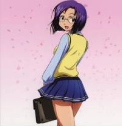 Rule 34 | 00s, amaenaideyo!!, glasses, lowres, purple hair, school uniform, sugai sakura, tagme