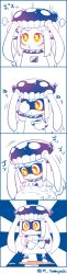 Rule 34 | 10s, 1girl, 4koma, abyssal ship, comic, cosplay, crossover, inkling (cosplay), inkling player character, kantai collection, matsumoto tomoyohi, monochrome, nintendo, northern ocean princess, simple background, solo, splatoon (series), splatoon 1, super soaker