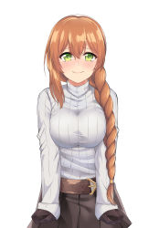 Rule 34 | 1girl, clip studio paint (medium), girls&#039; frontline, highres, ribbed sweater, solo, spicy moo, springfield (girls&#039; frontline), sweater, white background