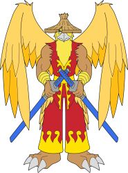 Rule 34 | buraimon, claws, digimon, digimon (creature), solo, sword, weapon, wings